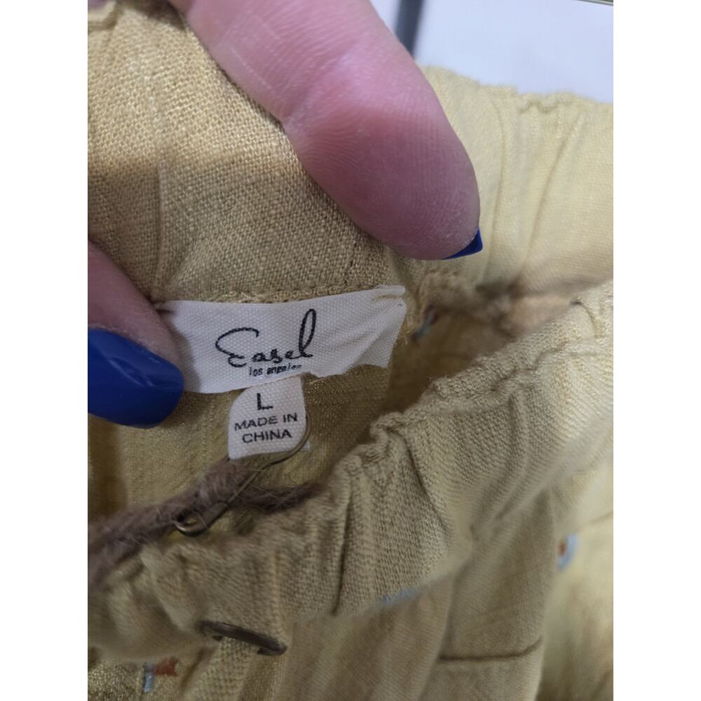 Easel Los Angeles Embroidered Drawstring Pants - Picture 4 of 13